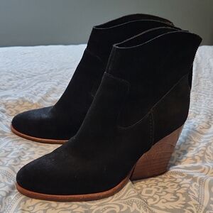 Women's Black Suede Ankle Boots
